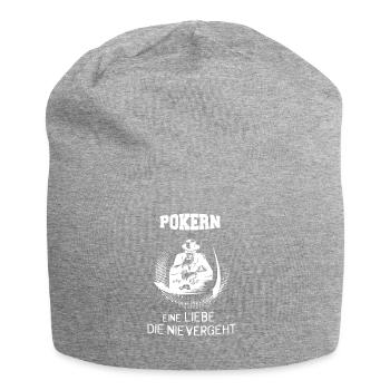 Pokern Chips Geschenk T Shirt - Jersey-Beanie - Grau meliert - Vorne