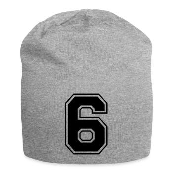 sechs - Jersey-Beanie - Grau meliert - Vorne