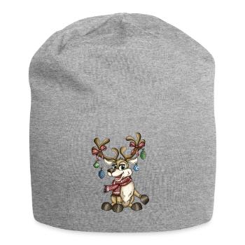 Rentier Rudi Version 2 - Jersey-Beanie - Grau meliert - Vorne