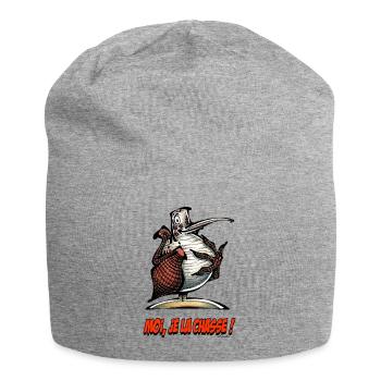 La Bécasse, Moi Je La Chasse ! - Bonnet en jersey - gris chiné - Devant