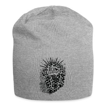 Hello Summer - Jersey Beanie - heather grey - Front