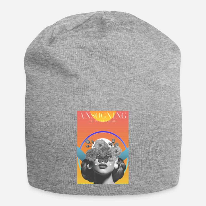 Frau - Jersey-Beanie - Grau meliert