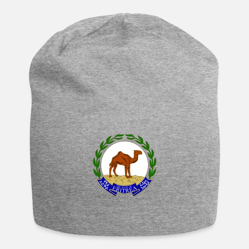 Eritrea Emblem - Ein Stück Ostafrikas - Jersey-Beanie - Grau meliert