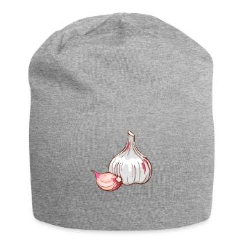Knoblauch Knoblauchzehe Zehe Gewürze - Jersey-Beanie - Grau meliert - Vorne