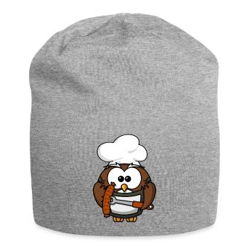 Cricket owl - Jersey Beanie - heather grey - Front