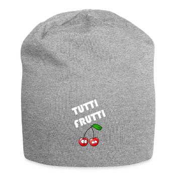 Beliebte Sprueche Tutti Frutti Design - Jersey-Beanie - Grau meliert - Vorne