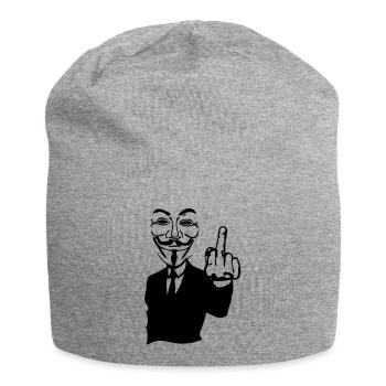 anonymen Maske Maske fuck6 Hand in Hand zusammen - Jersey-Beanie - Grau meliert - Vorne