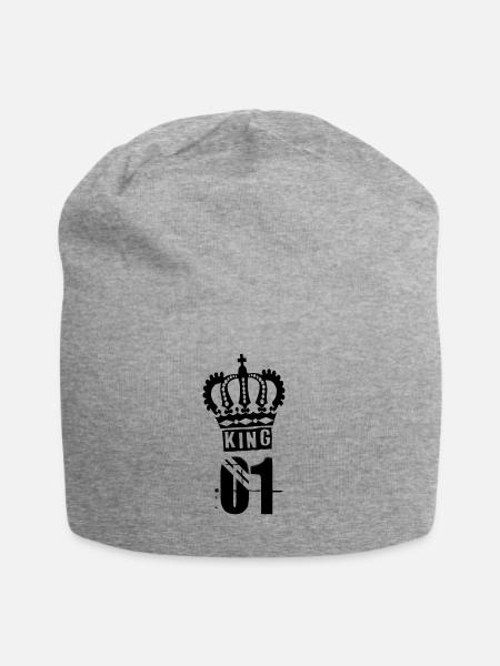 KING - Jersey-Beanie - Grau meliert