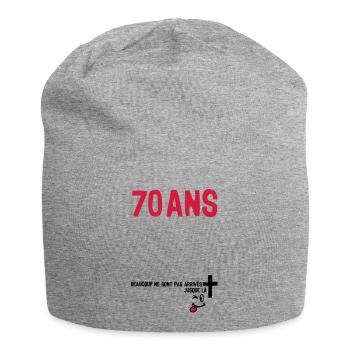 70 ans anniversaire tombe arrive - Bonnet en jersey - gris chiné - Devant