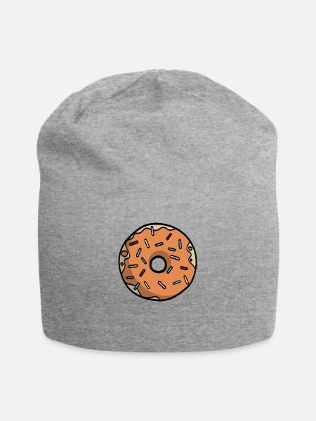 Orange donut gift idea partner look - Jersey Beanie - heather grey