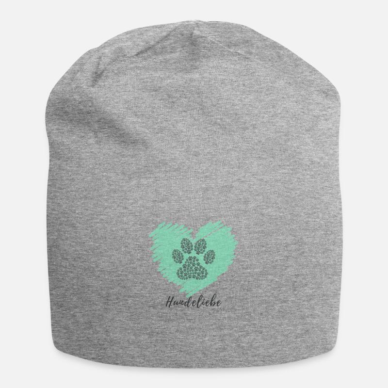 Hundeliebe - Jersey-Beanie - Grau meliert