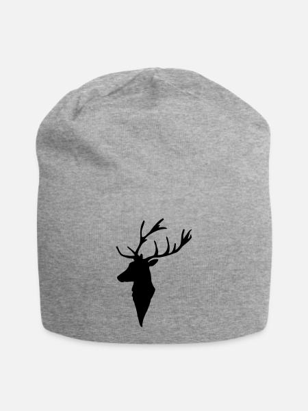 Deer - Jersey Beanie - heather grey