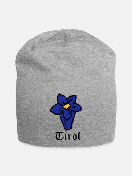 Tirol Enzian - Jersey-Beanie - Grau meliert