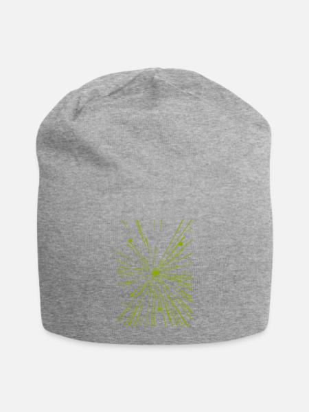 Limettenstern Explosionsdesign - Jersey-Beanie - Grau meliert