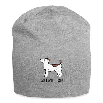 Jack Russel Terrier - Jersey-Beanie - Grau meliert - Vorne
