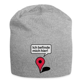 Ich befinde mich hier Google Maps - Jersey-Beanie - Grau meliert - Vorne