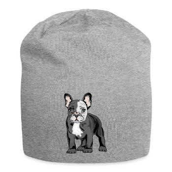 French Bulldog - Jersey Beanie - heather grey - Front