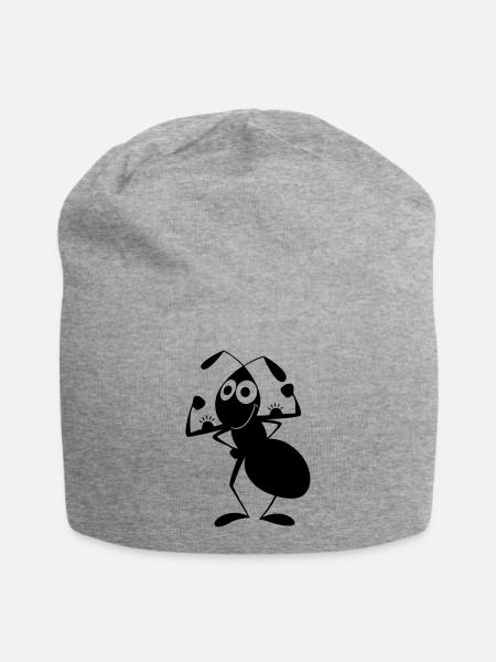 starke Ameise - Jersey-Beanie - grå meleret