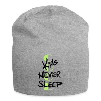 cool Kids never sleep - Jersey-Beanie - Grau meliert - Vorne