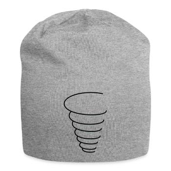 Symbol Fülle "Spiralen Trichter" - Jersey-Beanie - Grau meliert - Vorne