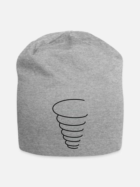 Symbol Fülle "Spiralen Trichter" - Jersey-Beanie - Grau meliert