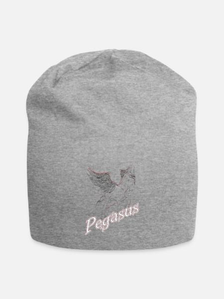 Pegasus! Das fliegende Pferd! - Jersey-Beanie - Grau meliert