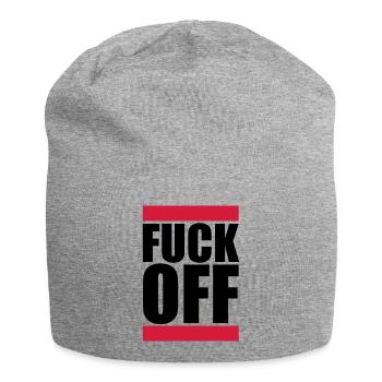Fuck Off Logo - Bonnet en jersey - gris chiné - Devant