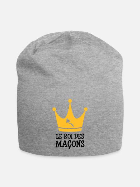Le Roi des Maçon ! - Bonnet en jersey - gris chiné
