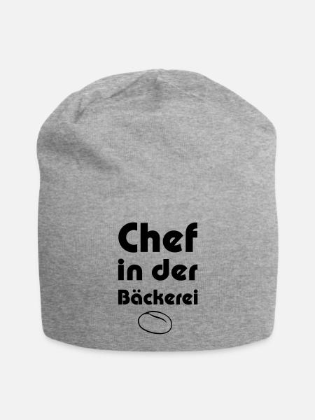 Chef in der Bäckerei - Jersey-Beanie - Grau meliert