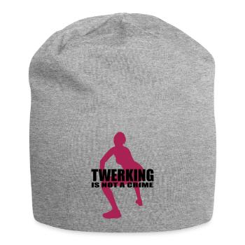 twerking is not a crime funny saying - Jersey Beanie - heather grey - Front