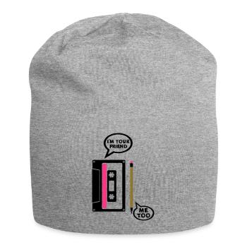 k7 grauen bleistift audiokassette my fri - Jersey-Beanie - Grau meliert - Vorne