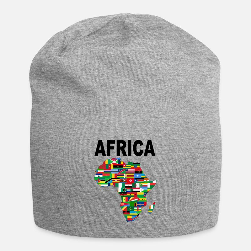 AFRIKA - Jersey-Beanie - Grau meliert