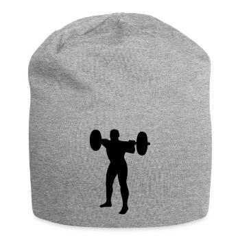 Weightlifter, weightlifting - Jersey Beanie - heather grey - Front