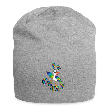 BE CRAZY lettrage arc en ciel avec moewe - Bonnet en jersey - gris chiné - Devant