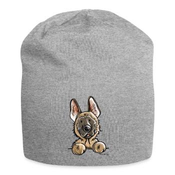 Neugieriger Malinois - Jersey-Beanie - Grau meliert - Vorne