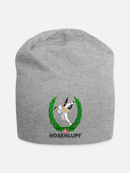 Hosenlupf Schwinger Schwingen - Jersey-Beanie - Grau meliert