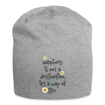 happy - Jersey Beanie - heather grey - Front