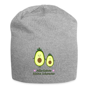 Allerliebste kleine Schwester - Jersey-Beanie - Grau meliert - Vorne