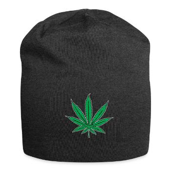 marijuana - Jersey Beanie - charcoal grey - Front