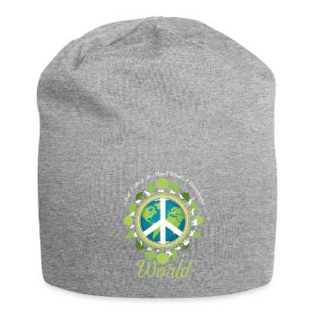 Frieden Natur - Jersey-Beanie - Grau meliert - Vorne