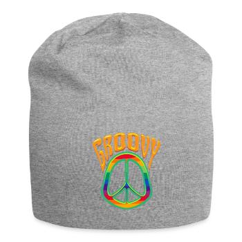 Frieden Liebe Peacezeichen - Jersey-Beanie - Grau meliert - Vorne