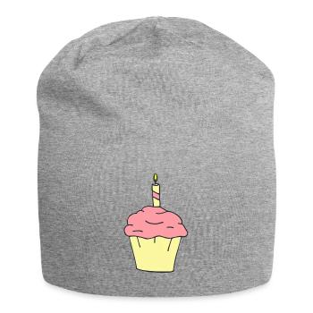 birthday cake - Jersey Beanie - heather grey - Front
