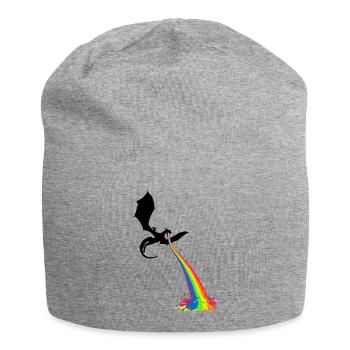 Dragon arc-en-ciel - Bonnet en jersey - gris chiné - Devant