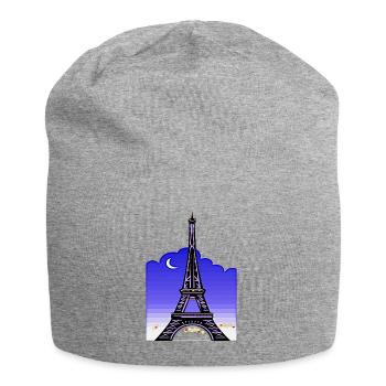 Eiffelturm - Jersey-Beanie - Grau meliert - Vorne