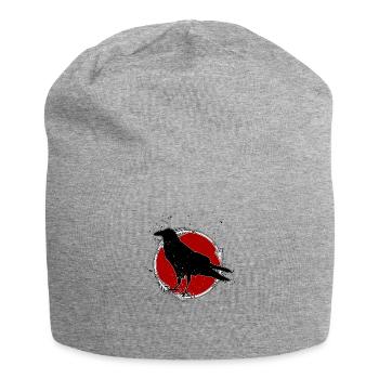 Raven - Crow - Corbeau - Corbeau - Bonnet en jersey - gris chiné - Devant