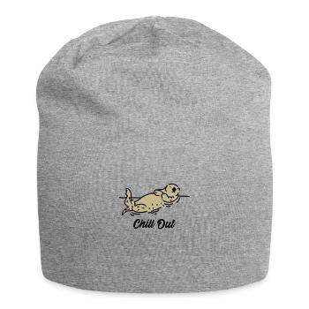 Chill Out Otter Gift - Jersey Beanie - heather grey - Front