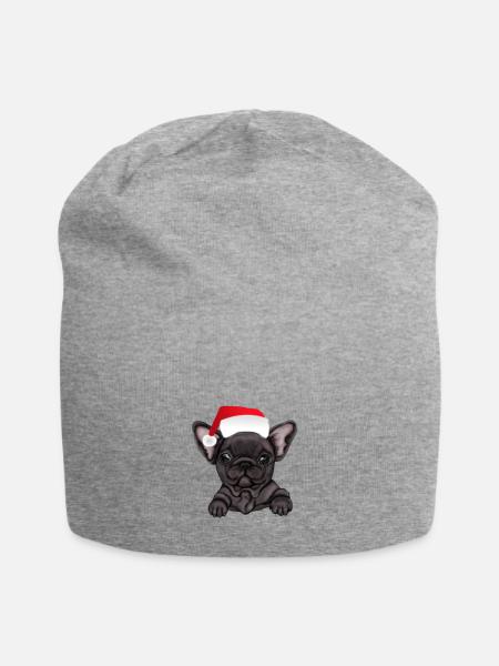 idée cadeau de noël bouledogue français - Bonnet en jersey - gris chiné