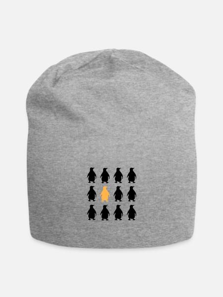 Niedliche Pinguine süße Tiere Geschenk - Jersey-Beanie - Grau meliert