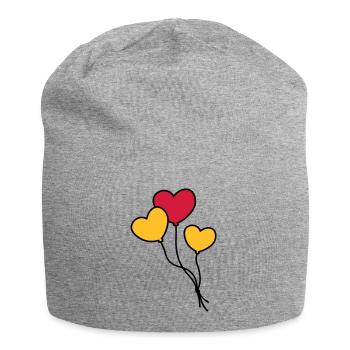 Herzballons / Heart balloon / Ballon coeur - Jersey Beanie - heather grey - Front
