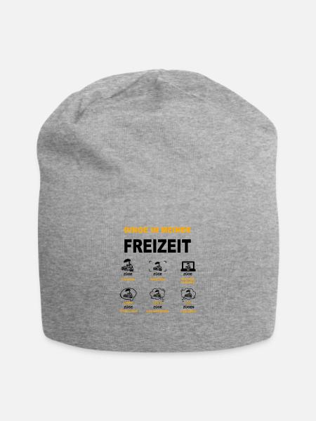 Modelleisenbahn Dampflok Modellbau Zug Lok Spruch - Jersey-Beanie - Grau meliert